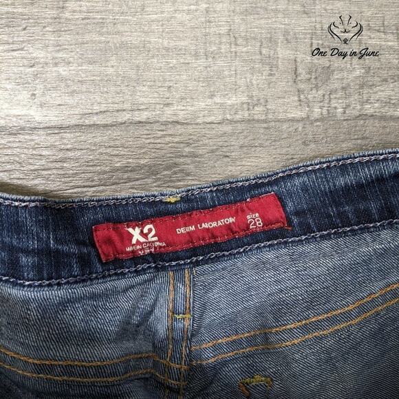 X2 Denim Laboratory Denim Shorts Size 6 (28) - Picture 2 of 5